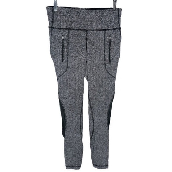 Lululemon Invigorate 7/8 Tight Chakra Print Alpine White Black Luxtreme - Size 8 - Picture 3 of 7